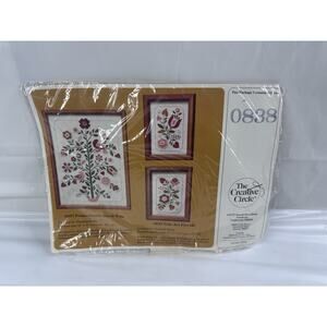 The Creative Circle Needlework Kit 0838 Folk Art Florals Crafty DIY Grannycore